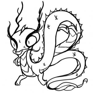 302x302 How To Draw How To Draw A Chinese Dragon For Kids