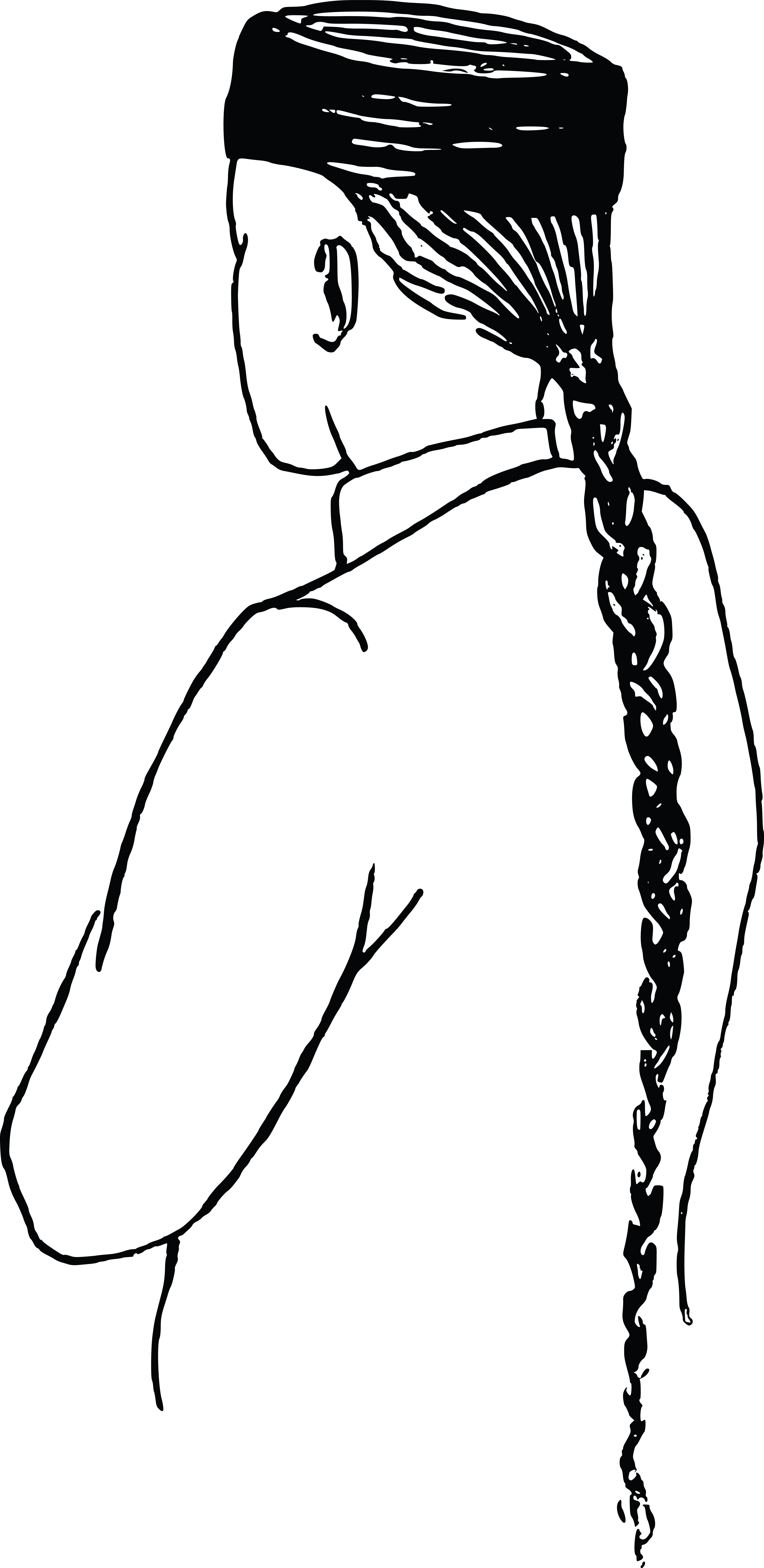 4000x8203 Clipart Of A Chinese Man With A Pony Tail