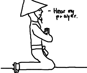300x250 Generic Chinese Man Praying (Drawing By Meets)