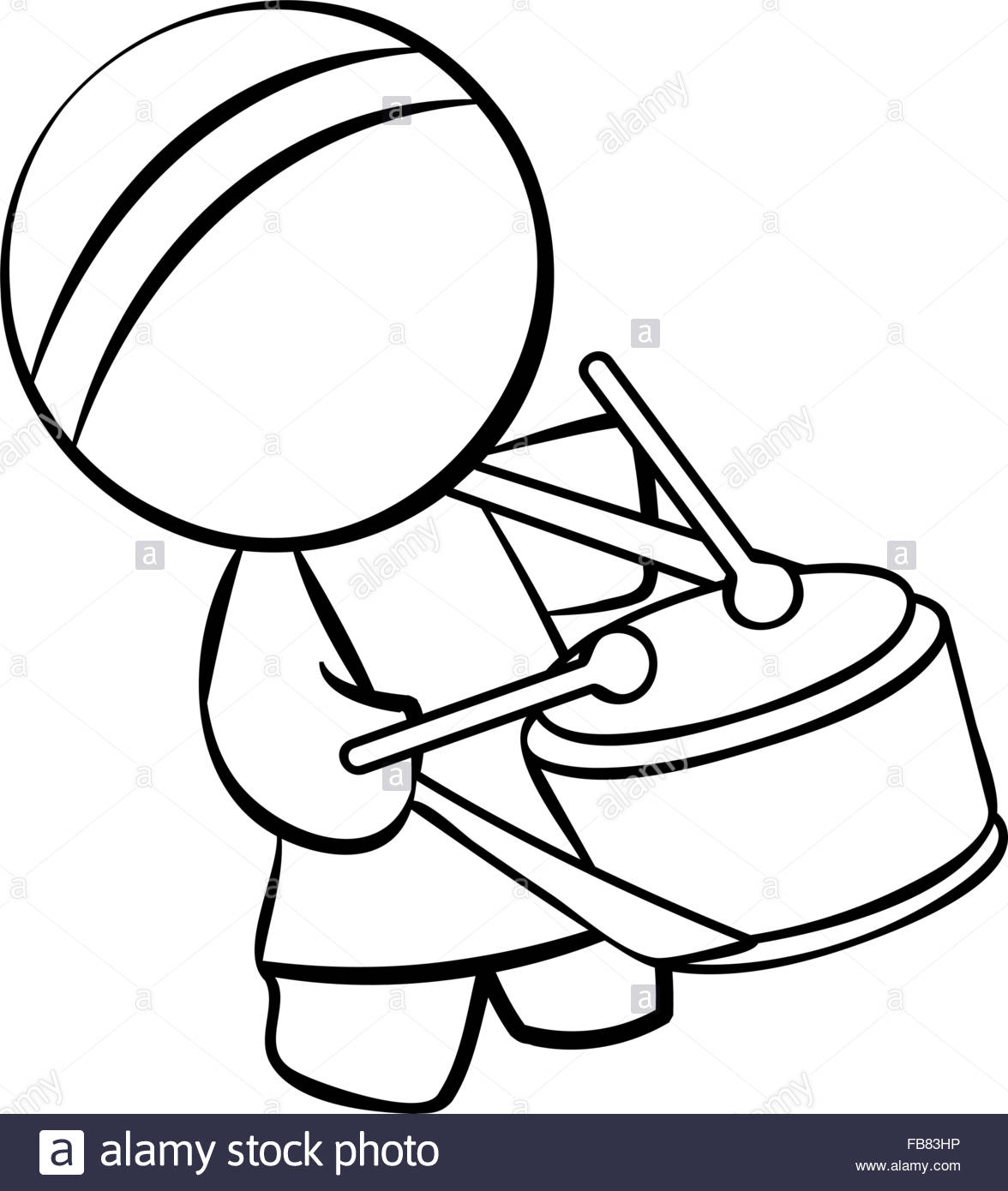1176x1390 Line Drawing Of A Chinese Man With Drums Stock Vector Art