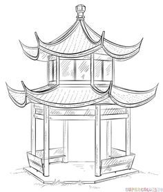 236x279 How To Draw How The Chinese Pagoda Tutoriels De Dessin Pagoda1