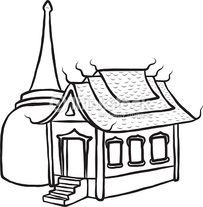 411x419 Chinese Temple Clipart Black And White