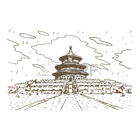 450x450 The Hall Of Prayer For Good Harvests In Beijing, China. Vector