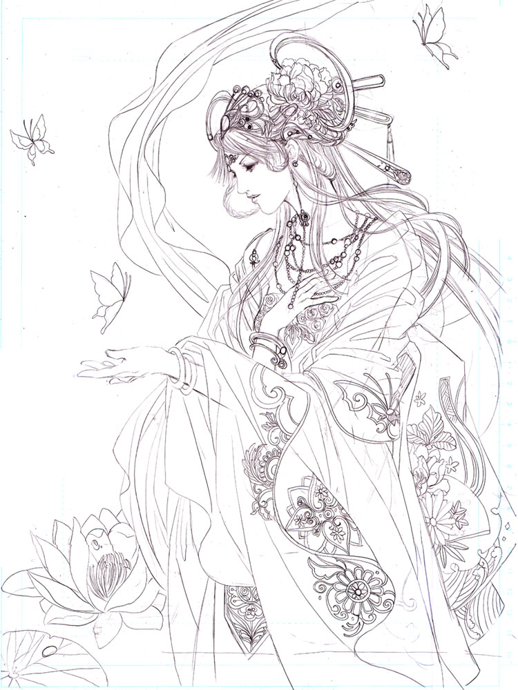 750x1000 Chinese Fairy By Jiuge