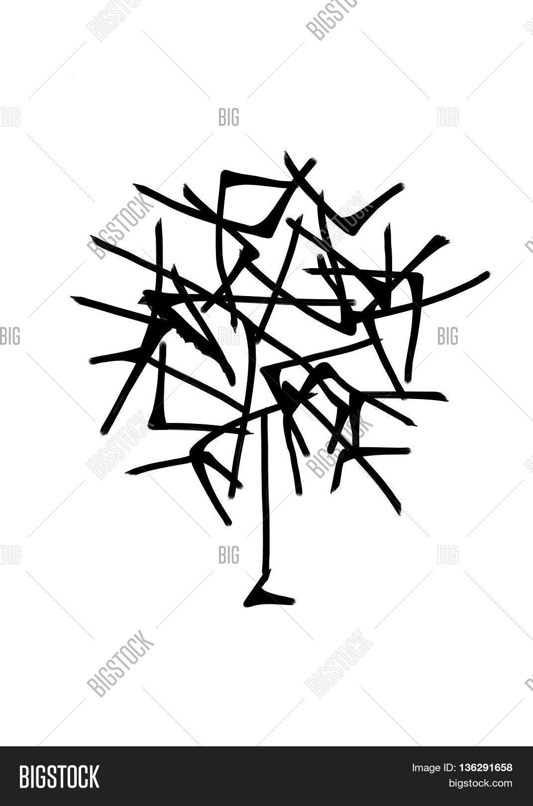 1071x1620 Drawing Abstract Tree On White Image Amp Photo Bigstock