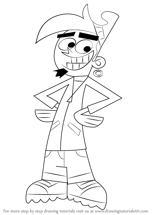 597x844 Learn How To Draw Chip Skylark From The Fairly Oddparents (The