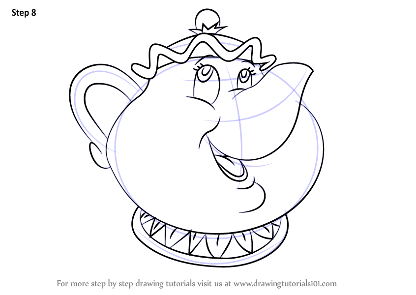 846x600 Learn How To Draw Mrs. Potts From Beauty The Beast (Beauty