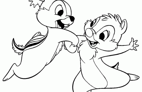 469x304 Chip And Dale Coloring Pages Just Colorings