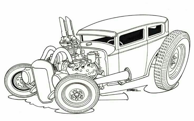 736x461 Pin By Brian Bradley On Coloring Rats, Rat Fink And Cars
