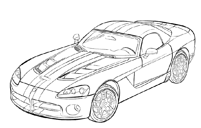 666x425 Dodge Viper Srt 10 Drawing Ride A Cart Dodge