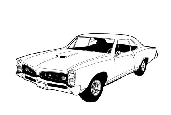 600x404 Russ Merritt Coloring Pages Car Prints, Car