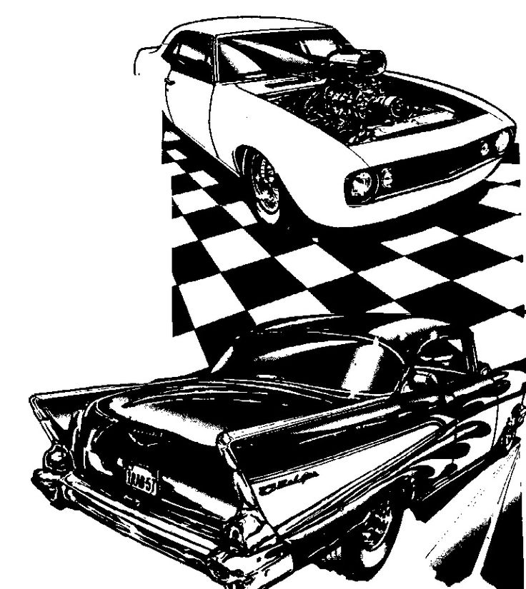 736x825 175 Best Hotrod Clip Art Images On Draw, Black And Car