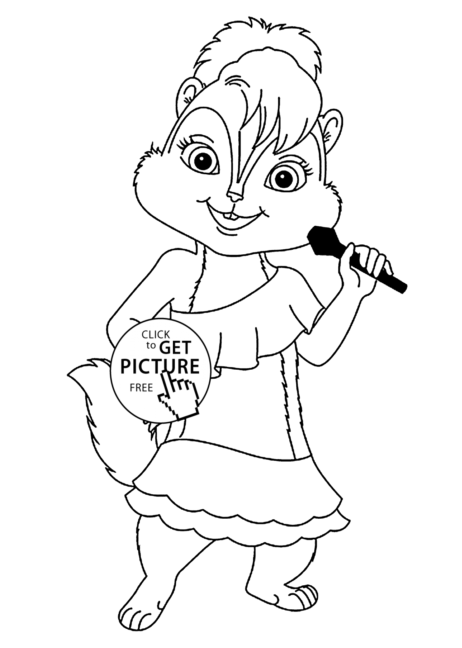1483x2079 And The Chipmunks Brittany Coloring Pages For Kids, Printable Free