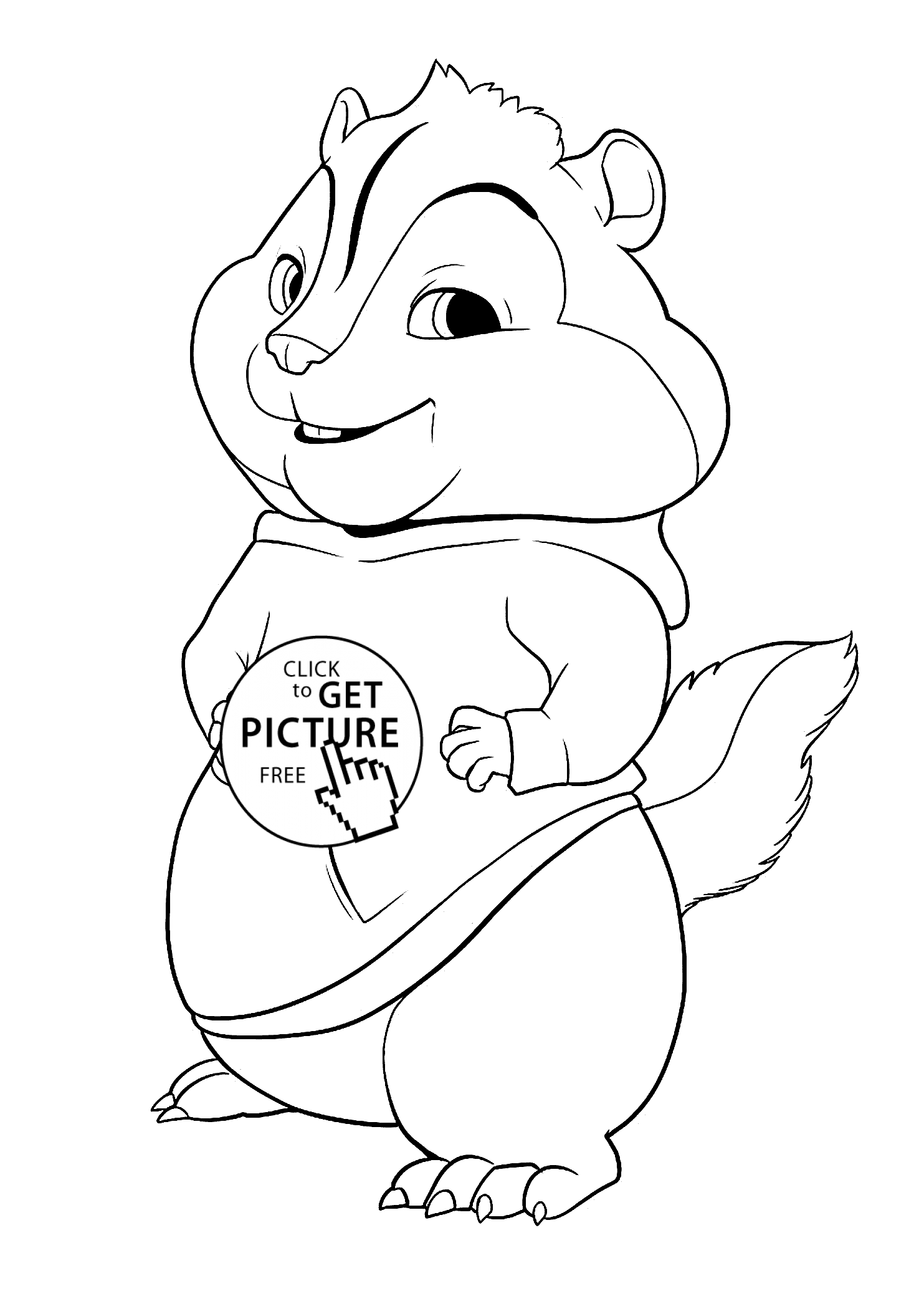 1483x2079 Theodore From Alvin And The Chipmunks Coloring Pages For Kids