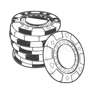 320x320 Poker Chips Drawing