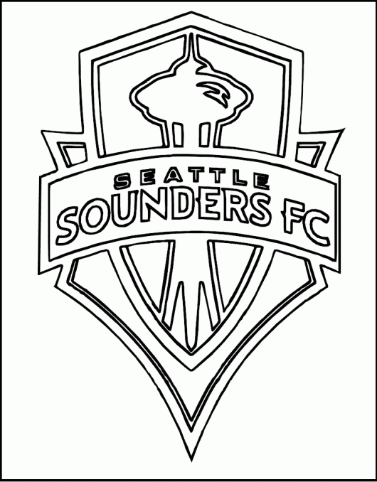 530x678 Seattle Sounders Fc Mls Logo Coloring Picture Sport Coloring