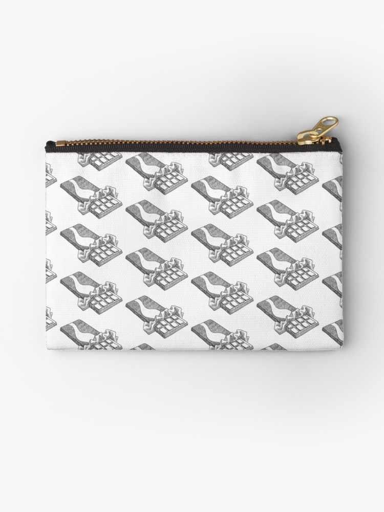 750x1000 Chocolate Bar Drawing Studio Pouches By Digsterdesigns Redbubble