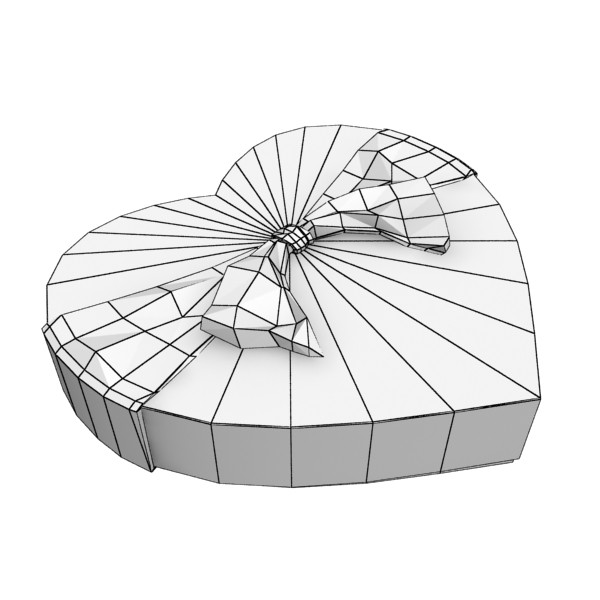 600x600 3d Model Chocolate Candy Pieces In Heart Box 3d Model Collections