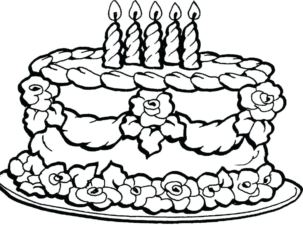 1024x762 Coloring Pages Of Cakes Cupcake Coloring Page Online Delightful