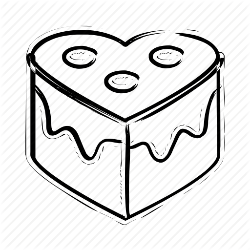 512x512 Cake, Chocolate Cake, Heart Shaped, Valentine Day Icon Icon