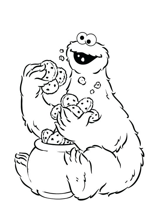 533x755 Cool Cookie Monster Coloring Page Best Of Pages Chocolate Chip