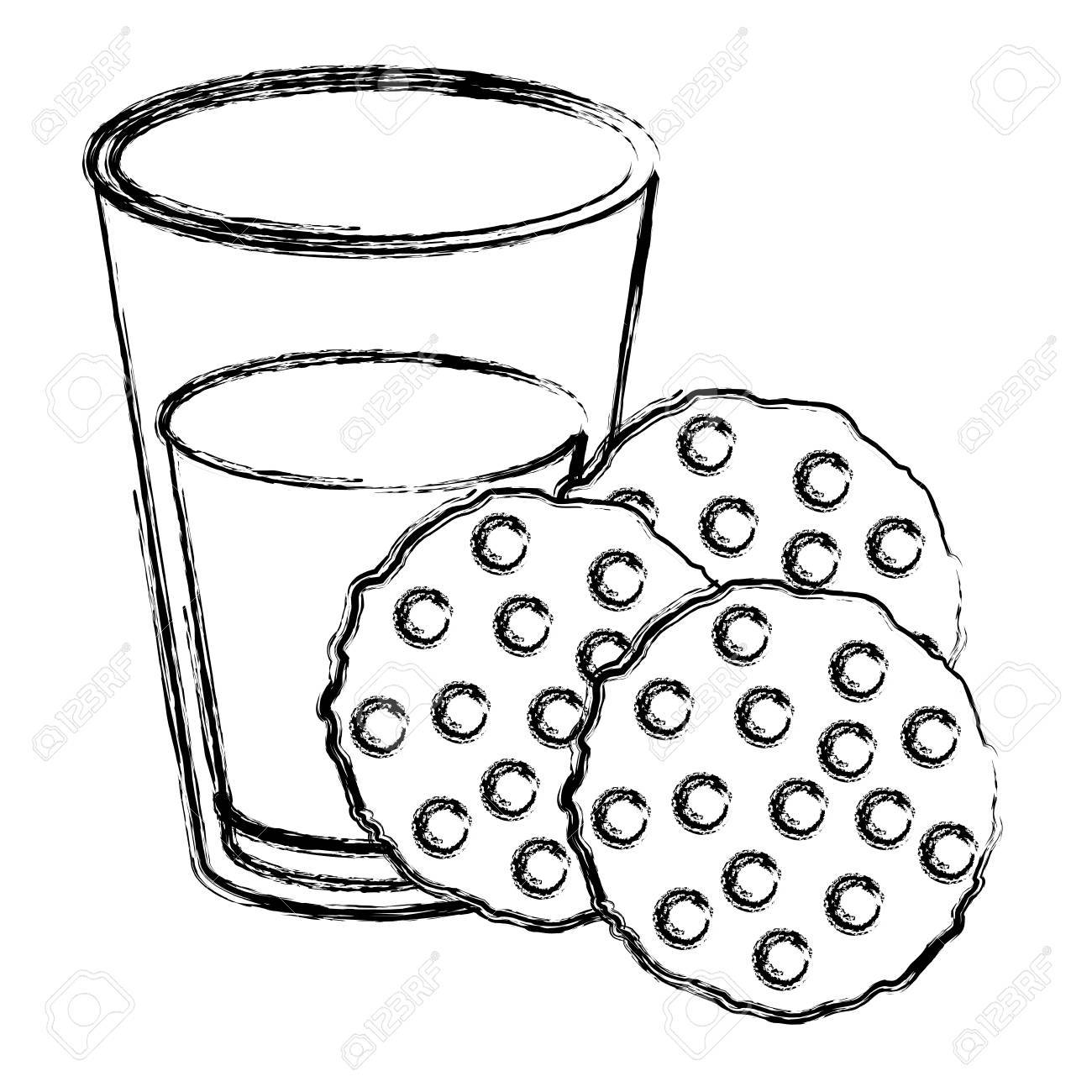 1300x1300 Chocolate Chip Cookies With Glass Of Milk Blurred Silhouette