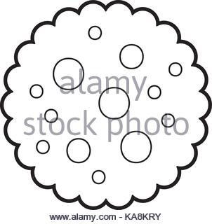 302x320 Vector Illustration Of A Chocolate Chip Cookie Set Stock Vector