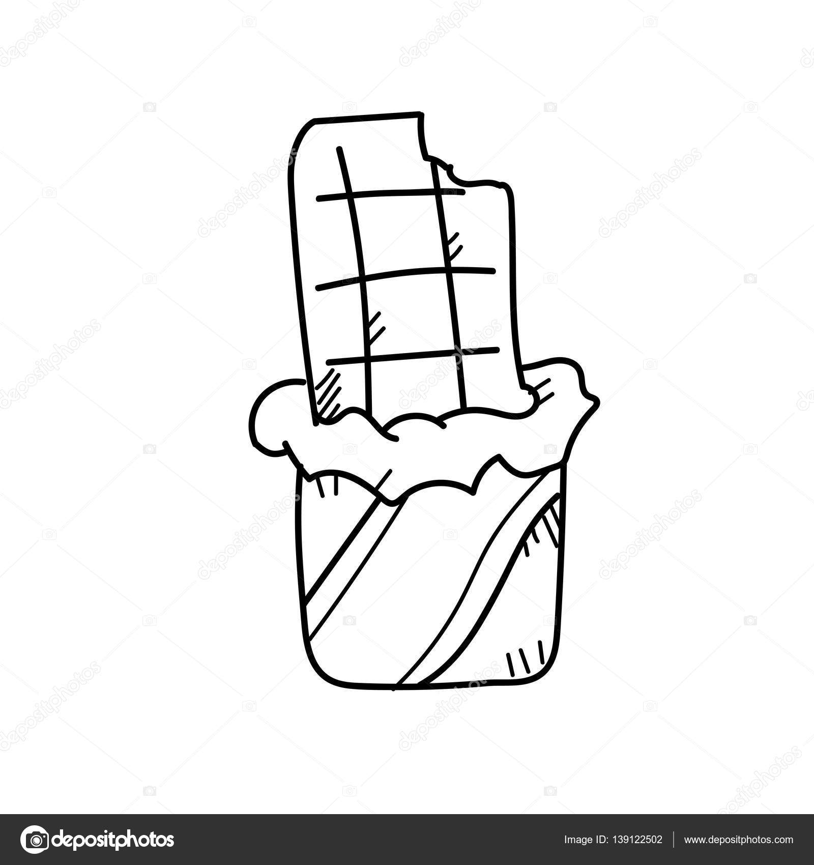 1600x1700 Freehand Drawing Illustration Of Chocolate Stock Photo