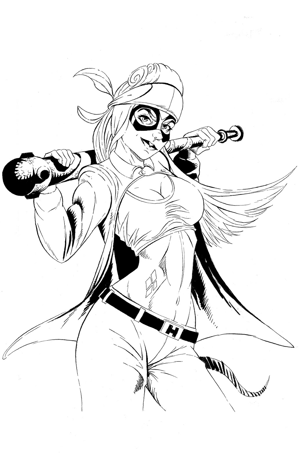 1035x1600 Mike's Sketchbook Chola Harley Quinn