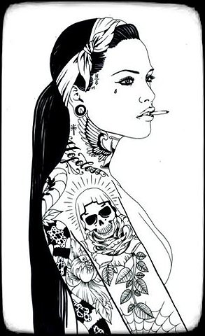 293x480 Tattoo Art Chica Inspiration For Painting Tattoo