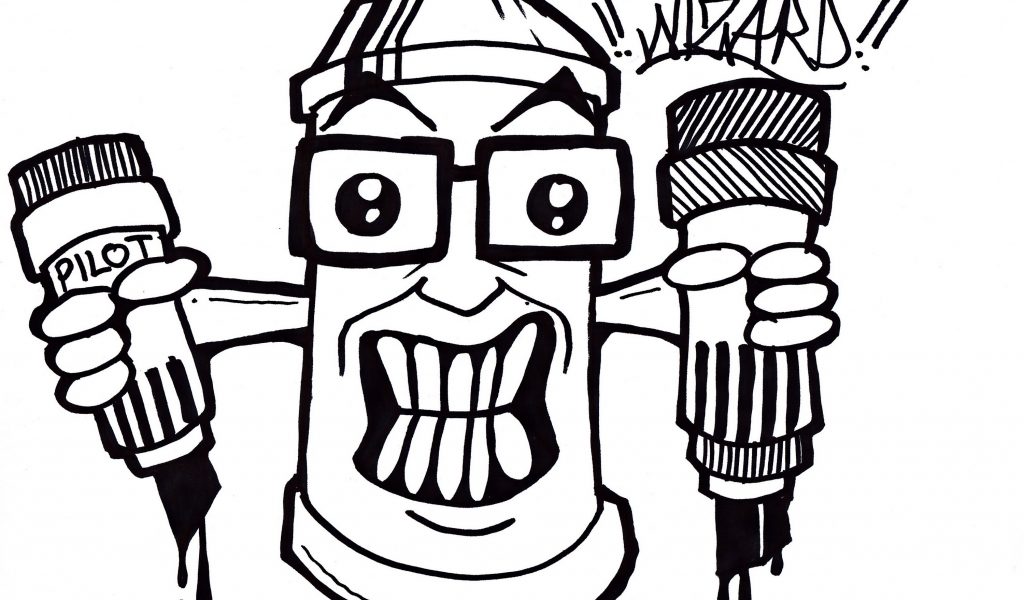 1024x600 Graffiti Drawing Wizard Wizard Graffiti Drawings How To Draw