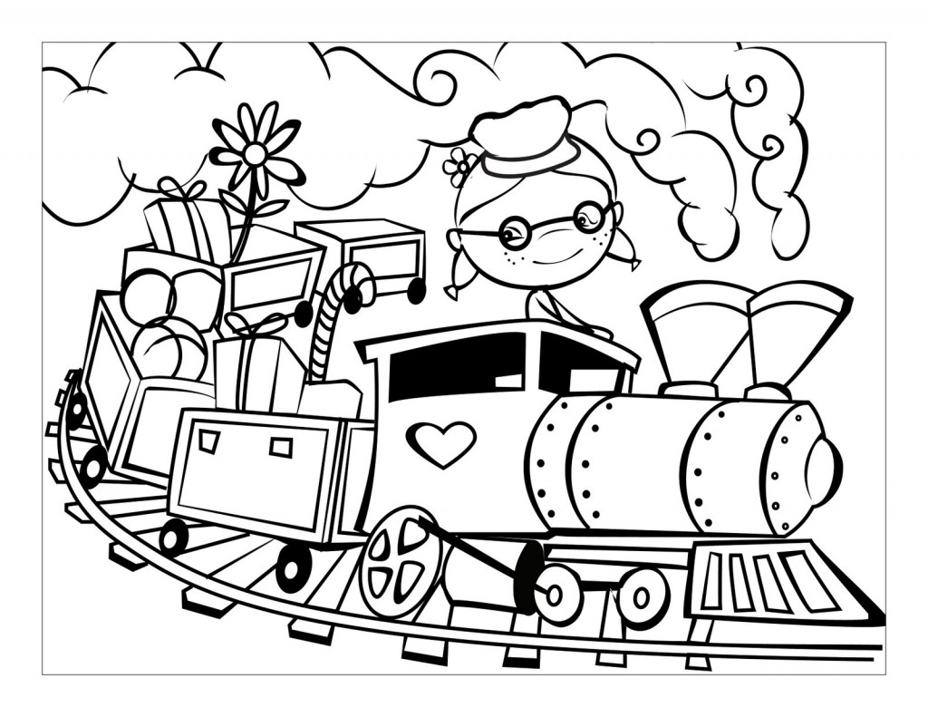 1024x791 Toy Train That Was Speeding Trains Coloring Pages