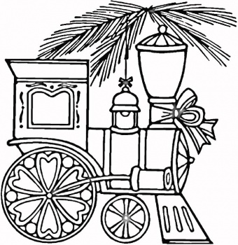 340x350 Train Coloring Pages Free Printable Christmas Trains Coloring