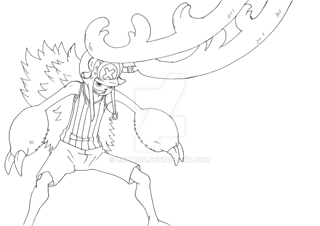 1024x723 Tony Tony Chopper Sketch By Zokay14