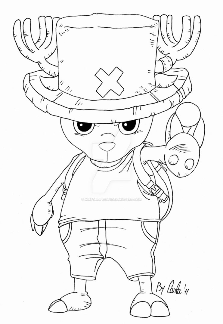 741x1077 Tony Tony Chopper Lineart By Airforlife2011