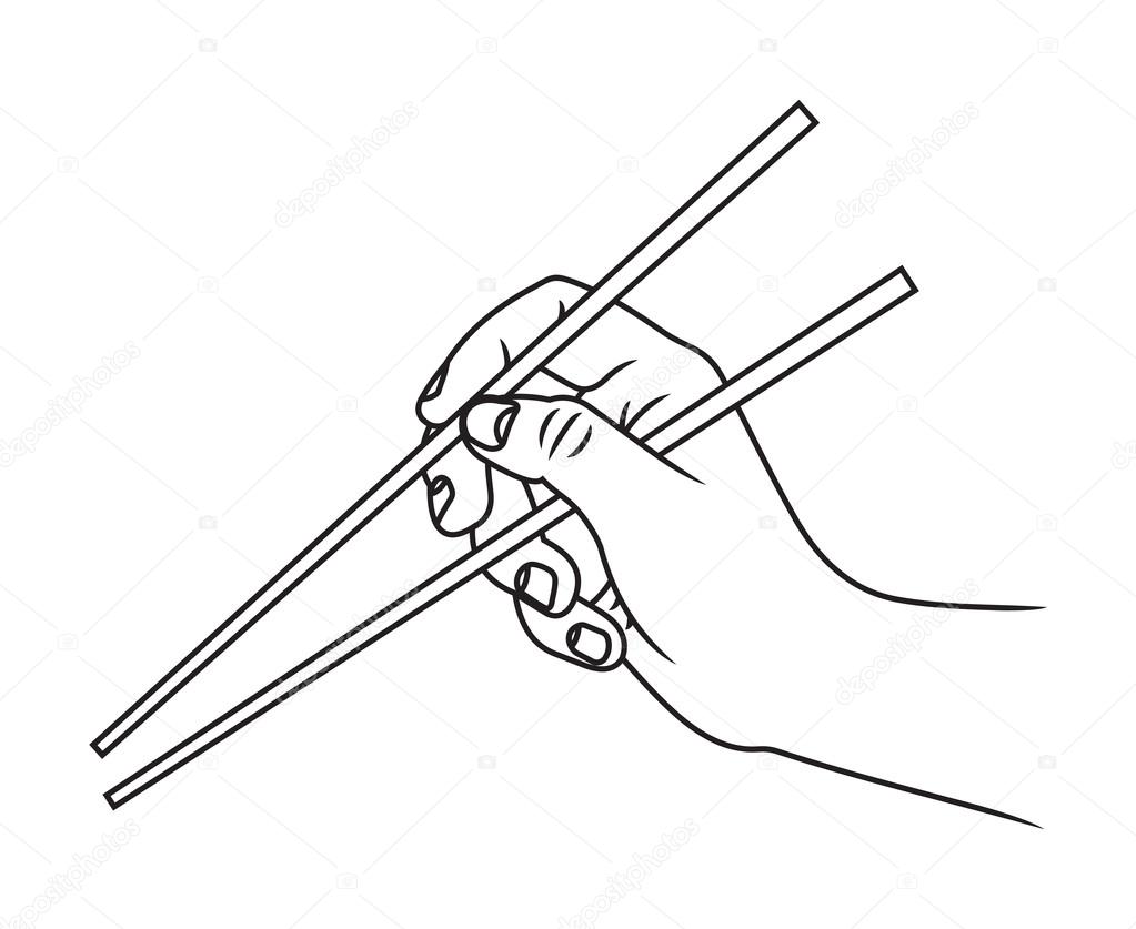 1023x837 Hand With Chopsticks Stock Vector Branchecarica