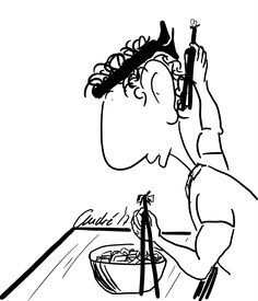 236x275 Thinking About Composition, Ink, Chopstick And Coloured Charcoal