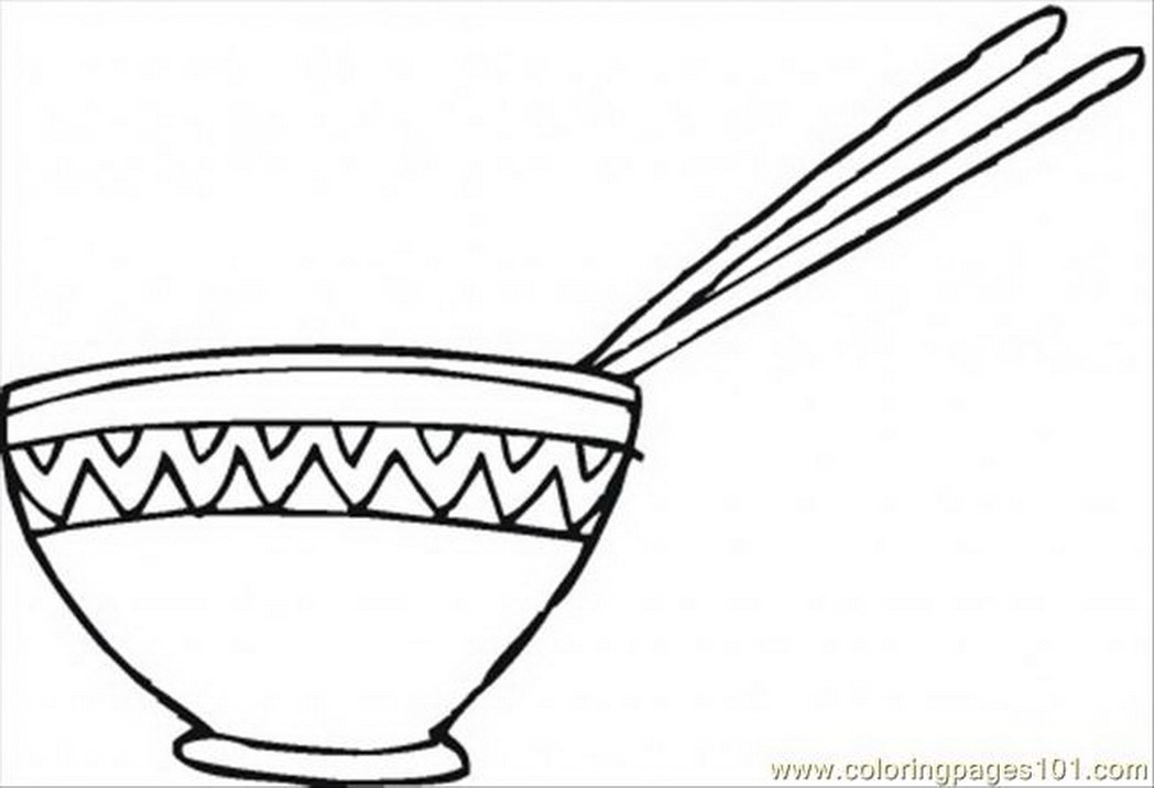 1048x716 Coloring Pages Chopsticks The Bowl Rice Other Kitchenware 620629