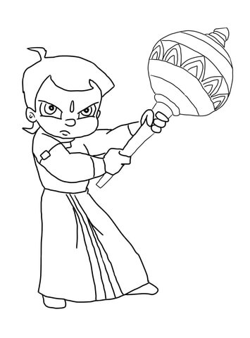 355x480 Chhota Bheem And The Curse Of Damyaan Coloring Page Free