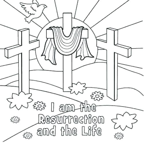 500x500 Resurrection Coloring Pages Christian Coloring Pages Of Jesus