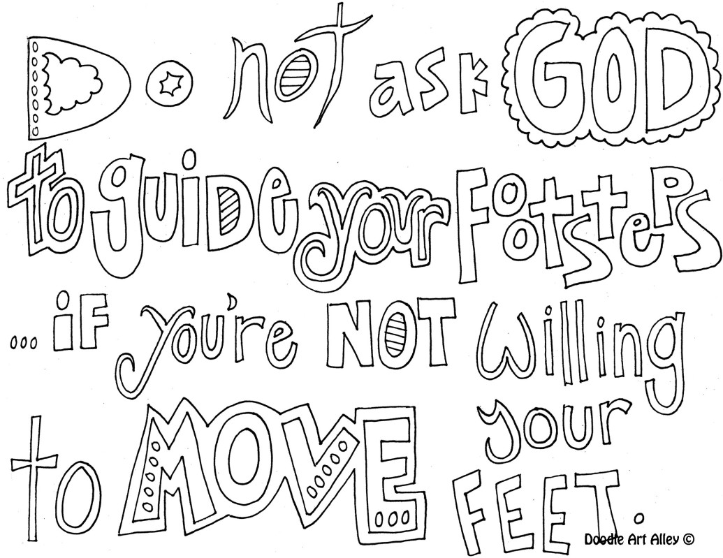 1035x799 Christian Doodle Word Art Coloring Page. All Things Paper