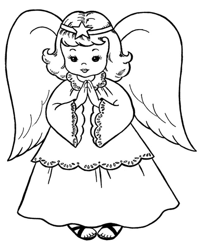 650x796 The Child Christmas Angel Coloring Page Christmas Angel Coloring
