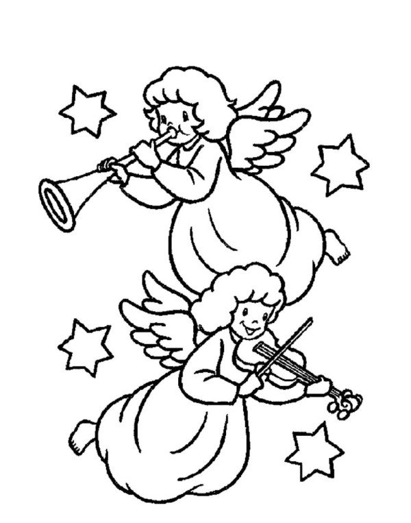 Christmas Angel Drawing at GetDrawings | Free download