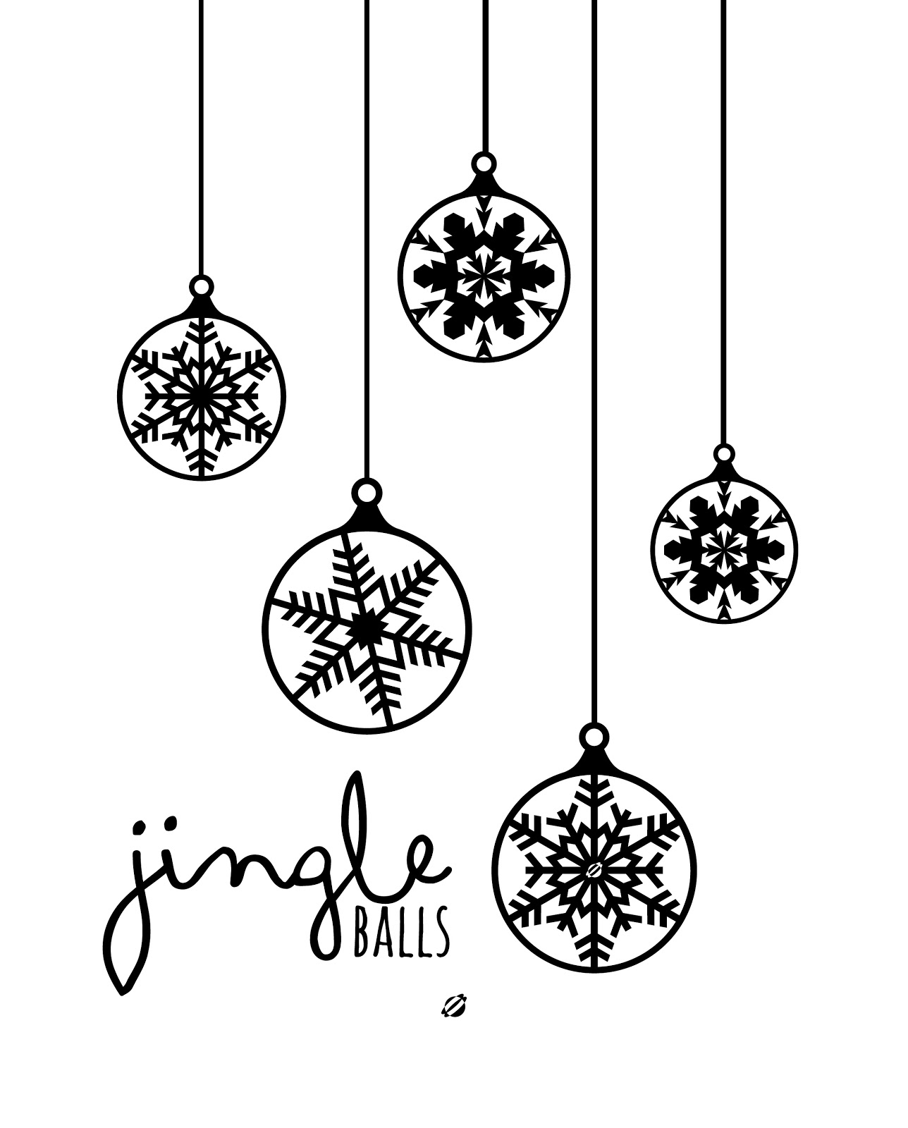 1288x1600 Lostbumblebee Jingle Balls. A Cheeky Little Christmas Print.