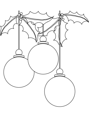 371x480 Christmas Ball Ornaments Coloring Page Free Printable Coloring Pages