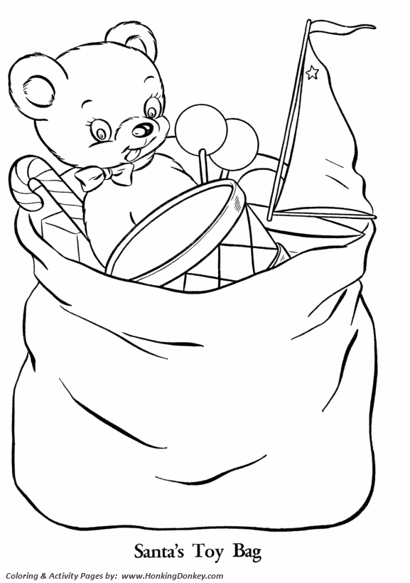 577x820 Teddy Bear Coloring Pages Christmas Present Teddy Bear Coloring