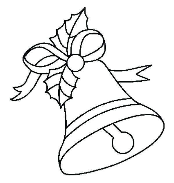 600x632 Christmas Bell Coloring Download Coloring Pages Bells Coloring