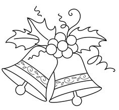 236x217 Christmas Bells Outline