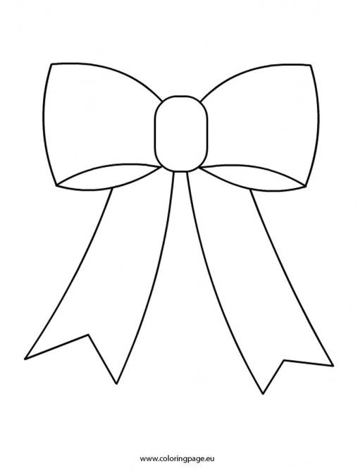 508x674 Christmas Bow Coloring Page