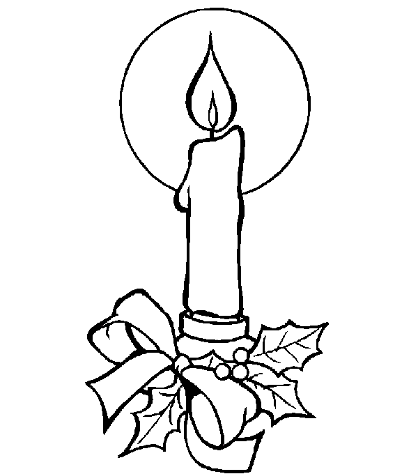 600x680 Coloring Page Christmas Coloring Page Christmas Candle